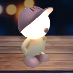 lovely cartoon design led desk night light with plastic head cap
